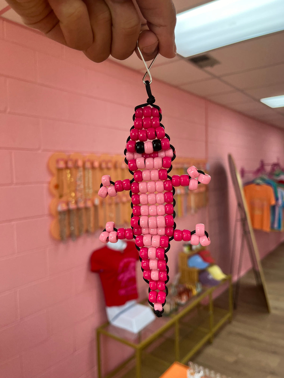 Lizard Beaded Keychain