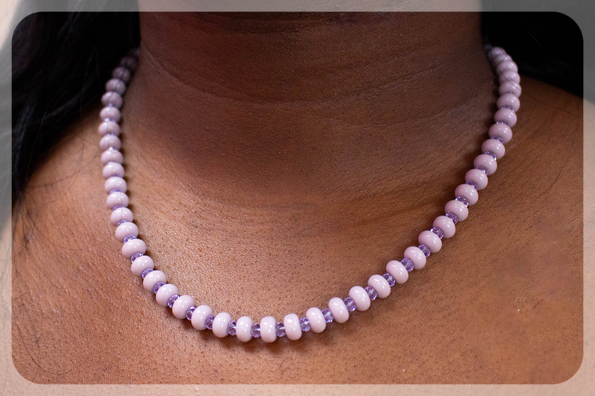 Precious Purple Beaded Necklace