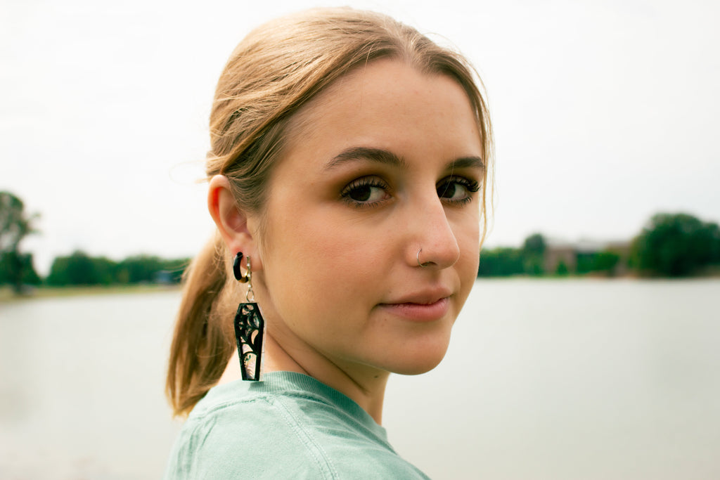 "Laughing 'til I'm Coffin" Earrings