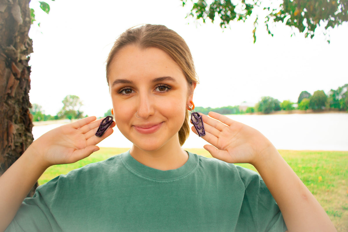 "Laughing 'til I'm Coffin" Earrings