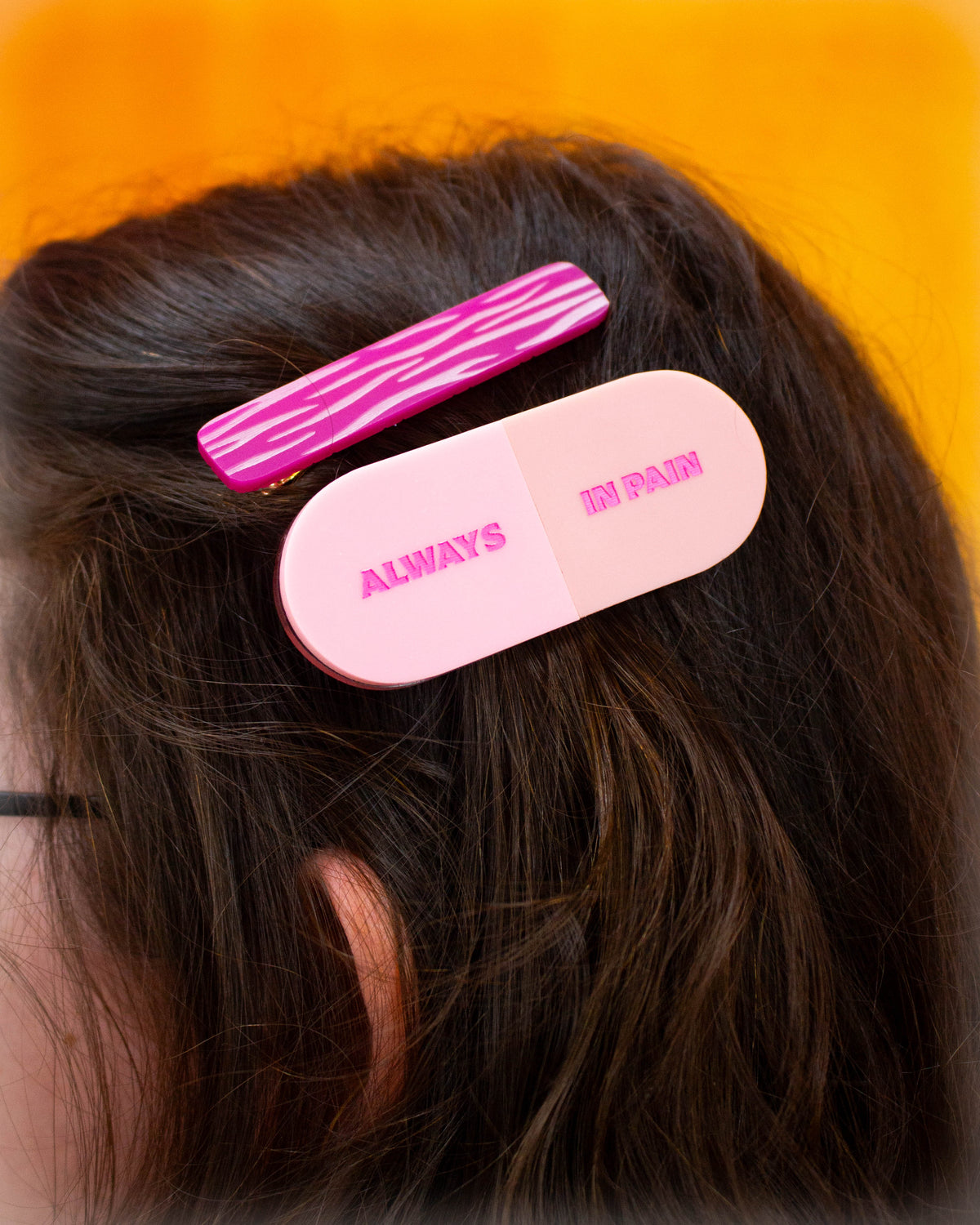"Always in Pain" Pill Barrette