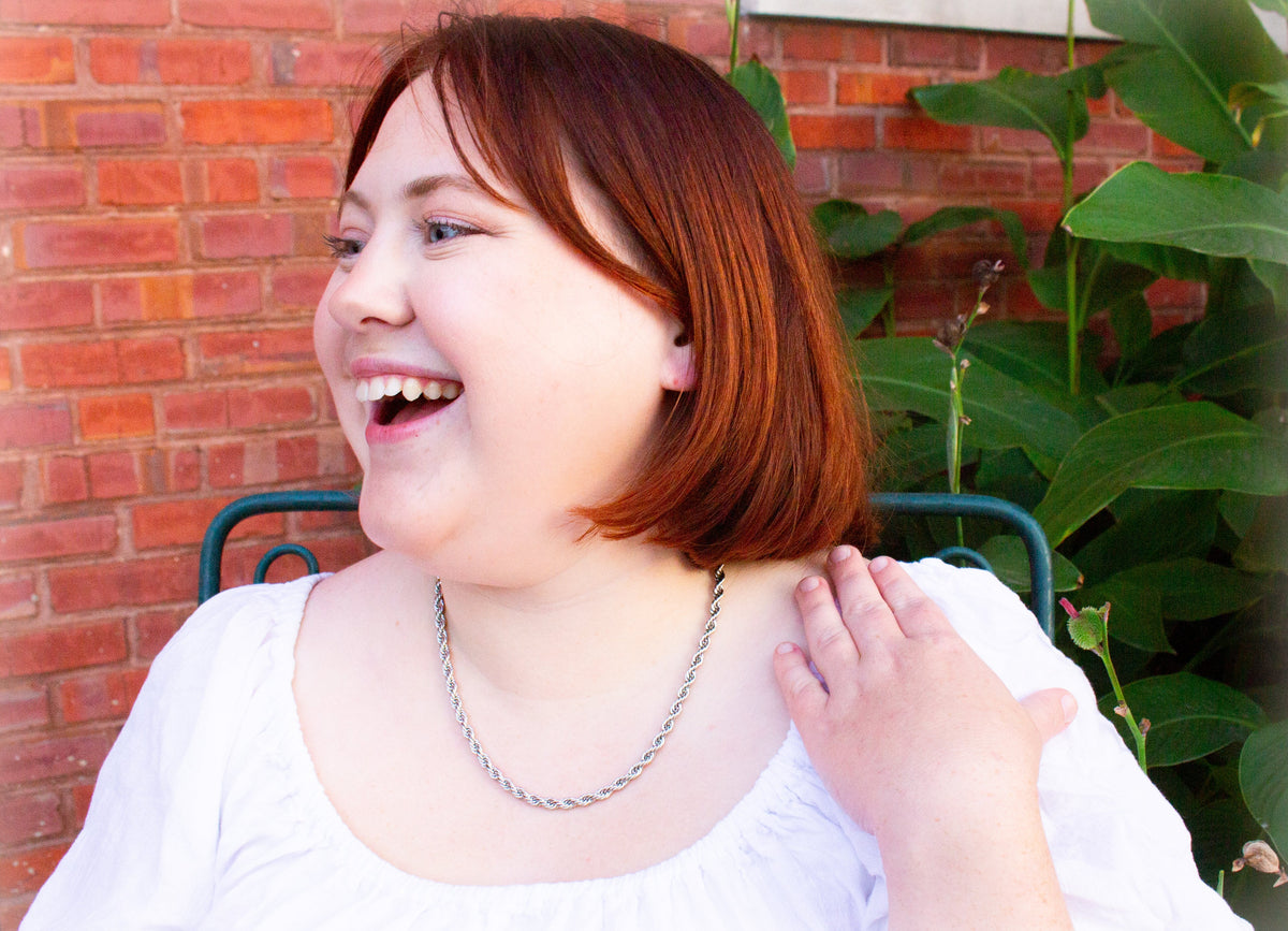 Twisted Chain-Titanium Necklace