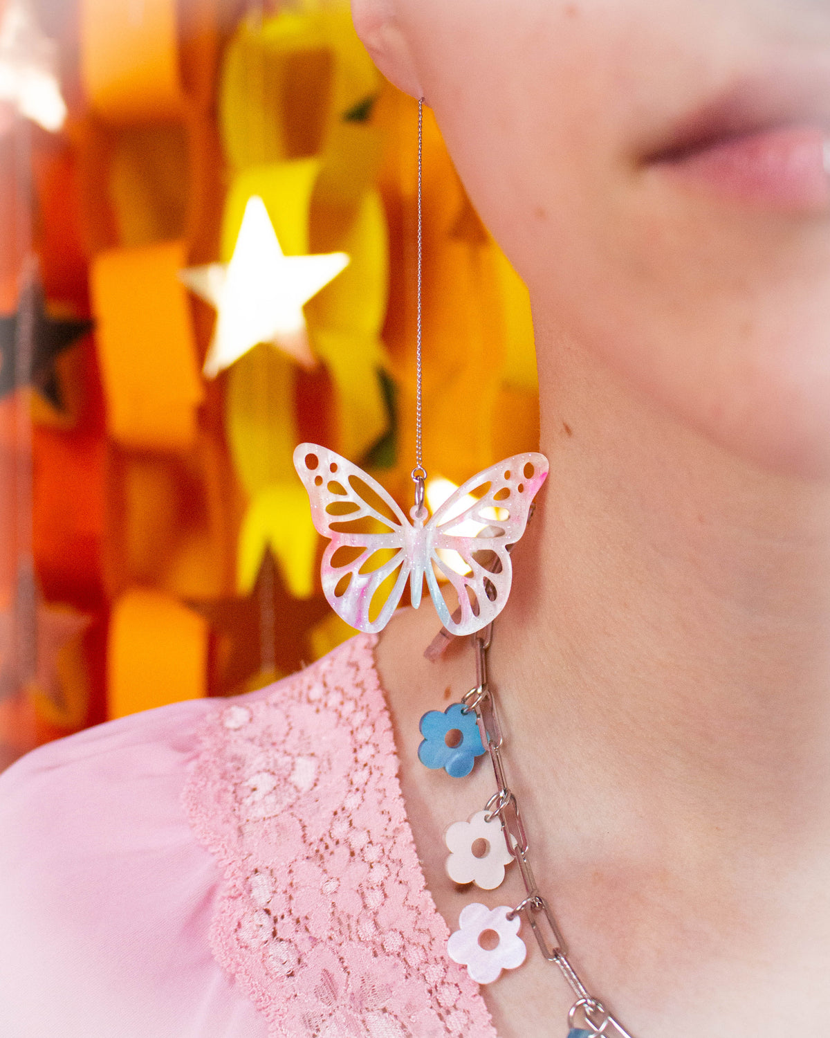 Flower Fields all Year-Rainbow Titanium Necklace