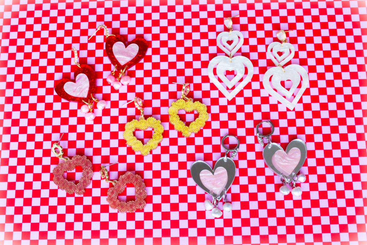 We Make a Great Pair-Heart Dangle Earrings