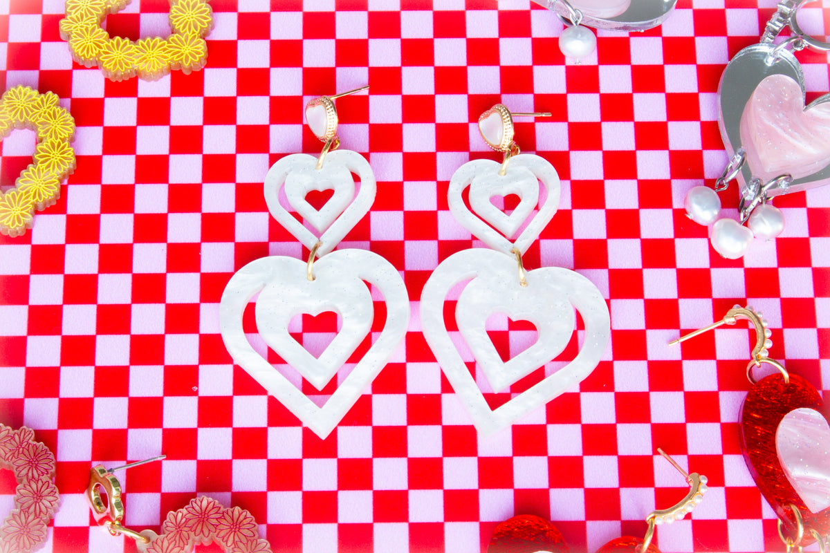We Make a Great Pair-Heart Dangle Earrings