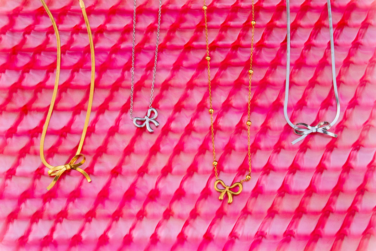 Tied Together Forever-Bow Necklace