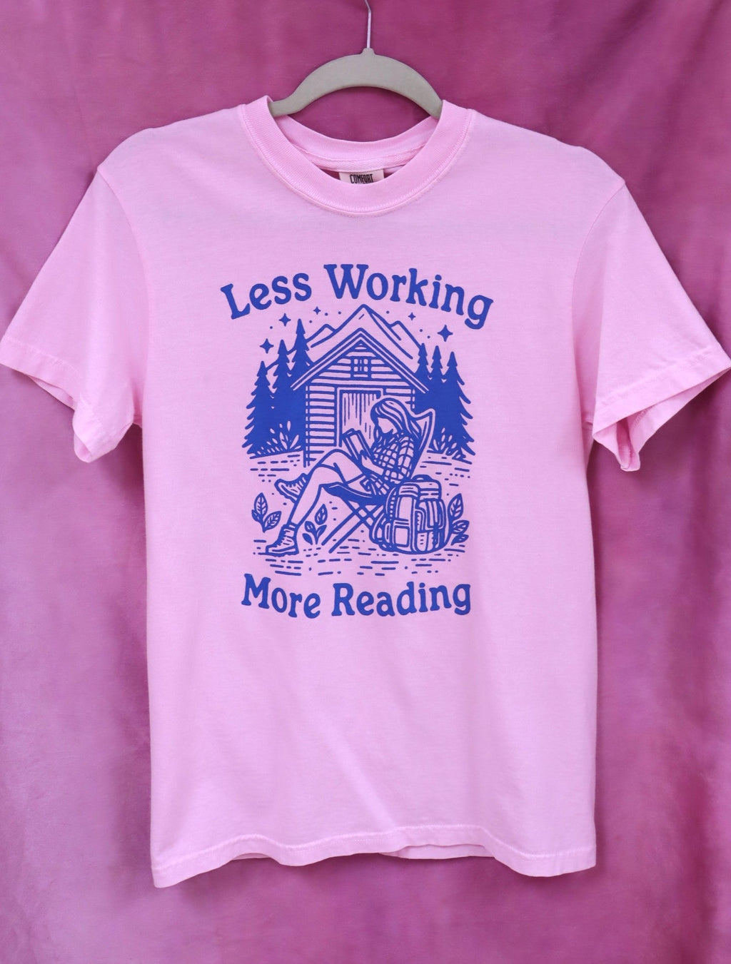 "Less Working, More Reading" Screen-Printed Shirts & Crewnecks