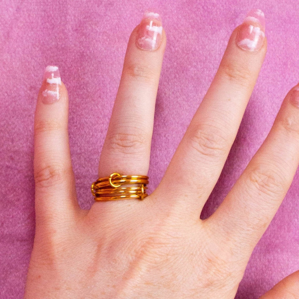Linked Stack - 5 in 1 Titanium Ring