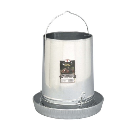 Little Giant 30 lb Hanging Feeder Tube & Pan Galvanized Steel Poultry Feeder
