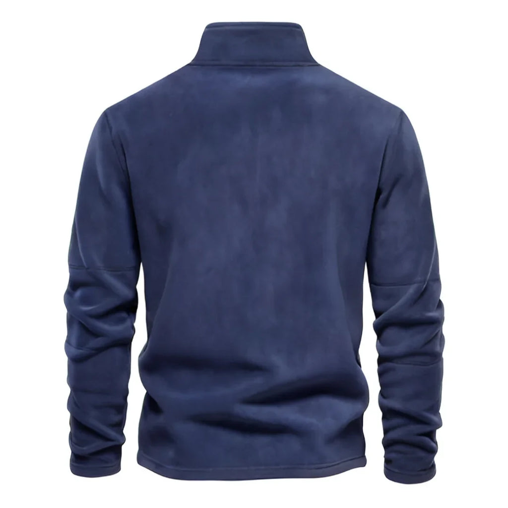 AIOPESON Brand Quality Thicken Warm Fleece Jacket for Men Zipper Neck Pullover Men's Sweatshirt Soft Shell Mens Jacket