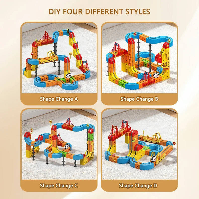 Magnetic Track Toy for Children's Electric Train Anti-gravity Kids Magic Cube Car Railway Model for 3 Years Boy Birthday Gifts