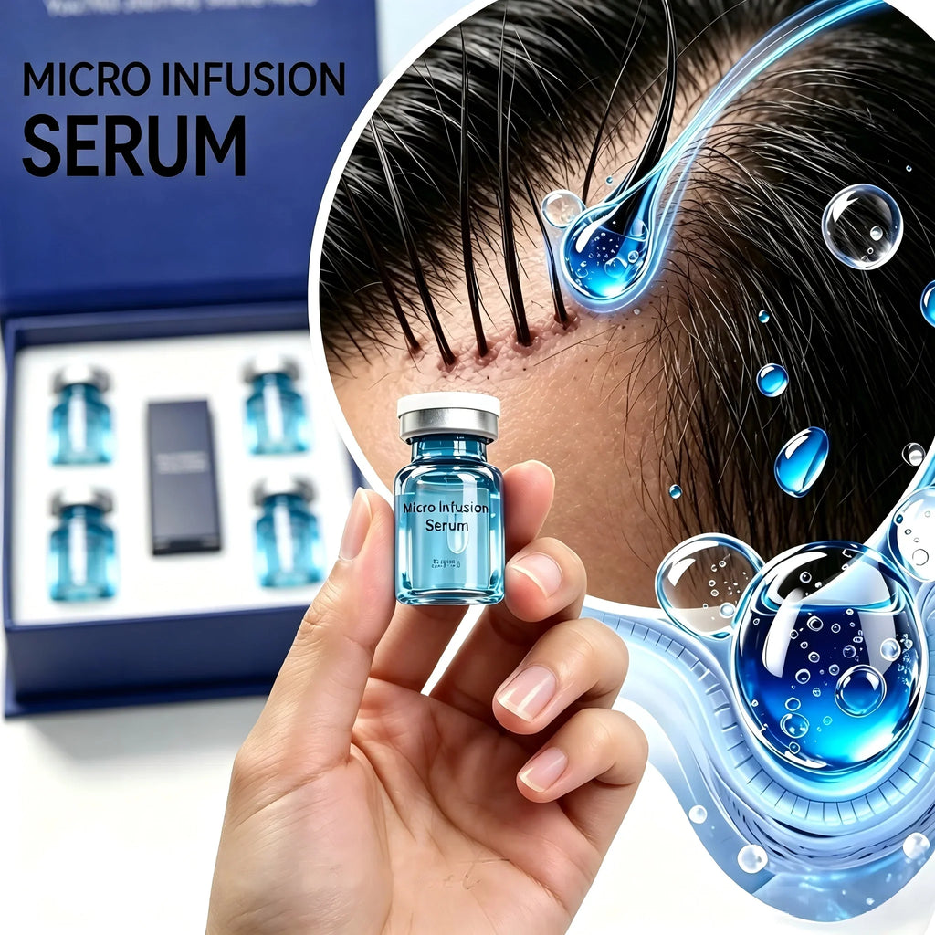 Microneedle Hair Regrowth Care Kit, Scalp Serum Deep Nourishing Hydrating Calming Treatment Strengthen Hair Follicles Hair Care