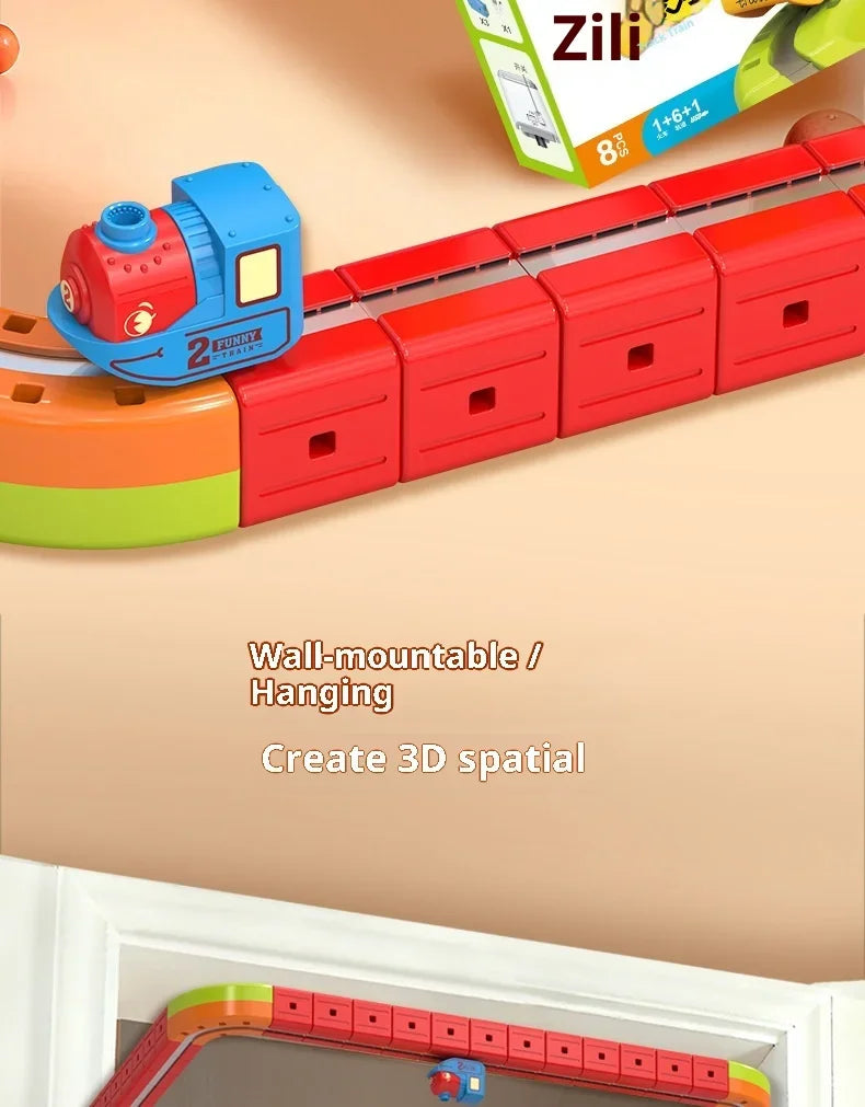 Sell Well Children'S Anti-Gravity Magnetic Attraction Track Train Changeable Magnetic Magic Rail Car Electric Train Toy