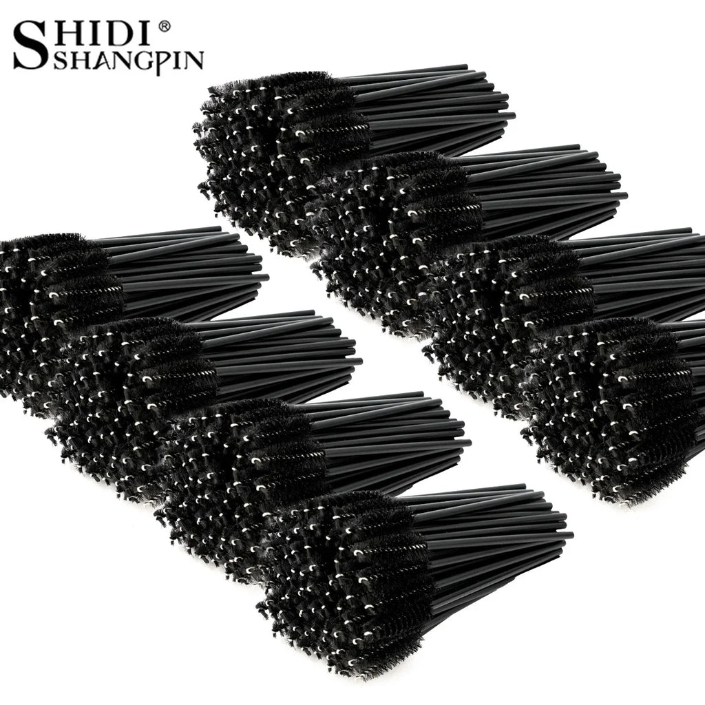 5/50Pcs Black Lashes Brush Cosmetics False Eyelashes Supplies Reusable Makeup Brushes Eyebrow Brush Mascara Wands Make Up Tools