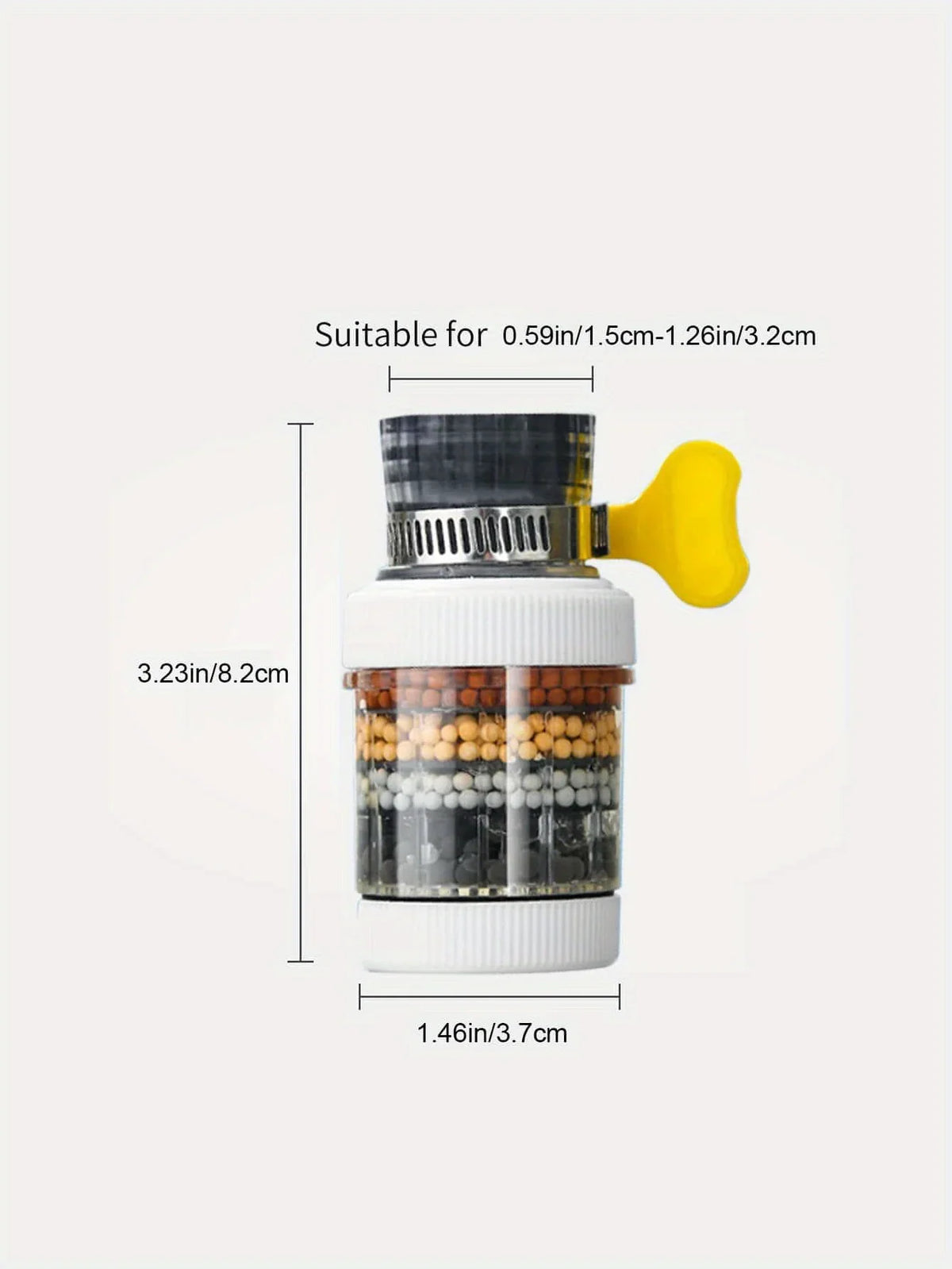 Six-layer Filter Cylindrical Bubbler, Faucet Filter Splash-proof Head Bubbler