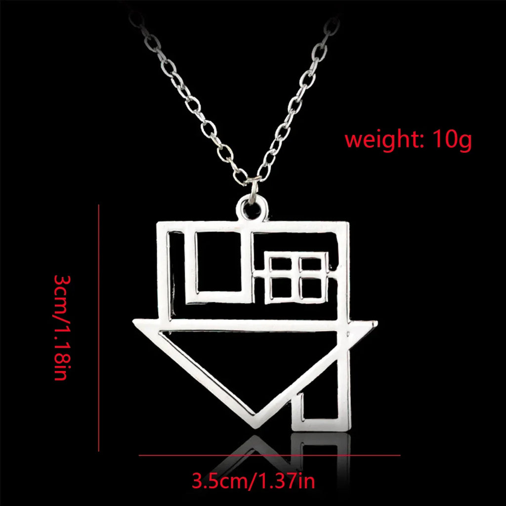 Hip Hop Rock Style Hollow House Pendant Necklace Punk Creative Trend Men Sweater Chain Fashion Clothing Jewelry Accessories Gift