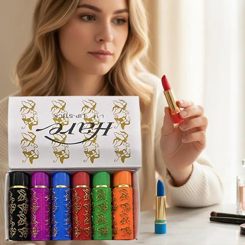 Sexy Matte Velvet Lipstick Set Waterproof Makeup Fashion Style Color Lasting Lip Tube Cosmetics Non-greasy Moisturizing Gifts