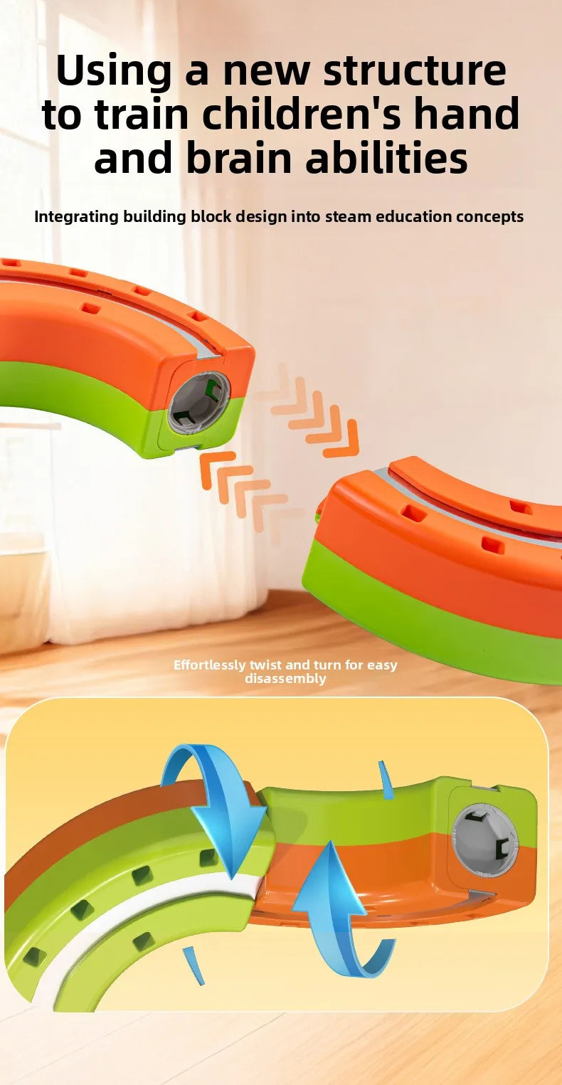 DIY Assemble Magnetic Track Train Toys for Kids Electronic Magical Rail Car Construction Children Educational Toy Christmas Gift