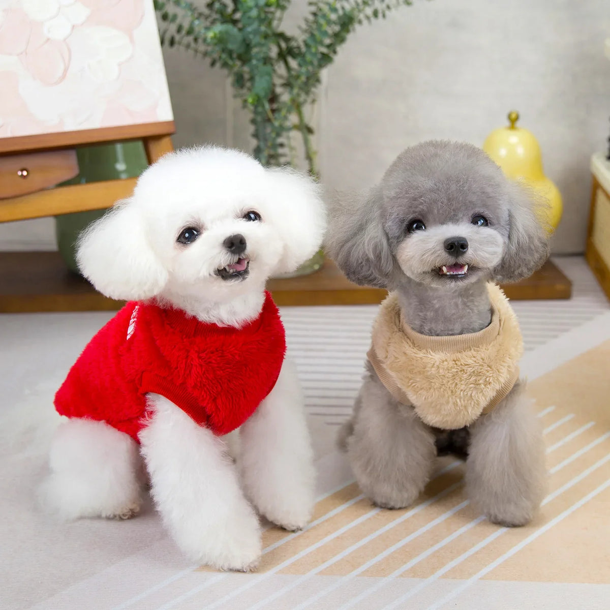 Thermal Warm Fleece Dog Hoodies Winter Dog Clothes for Small Medium Dogs,French Bulldog Chihuahua Yorkie Puppy Vest Pet Apparel