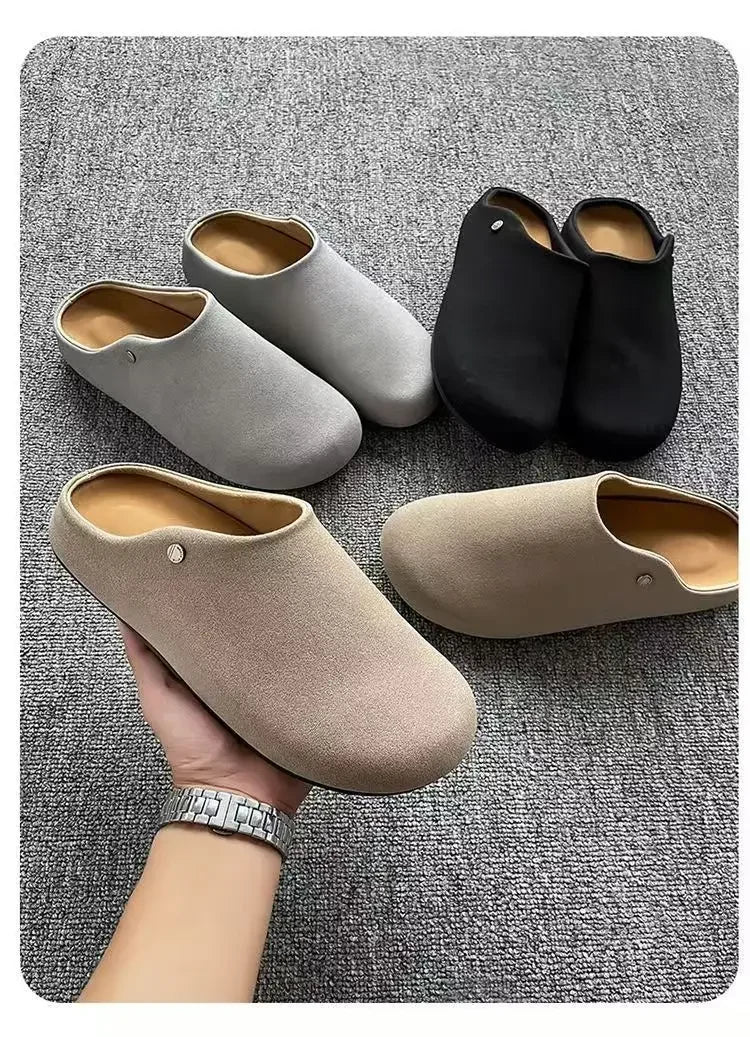 Unisex Closed Toe Mule Slippers Spring Autumn Slip On Soft Sole Casual Shoes for Outdoor Office Home