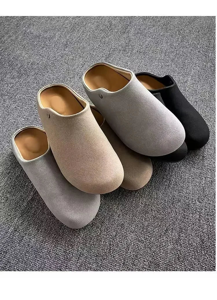 Unisex Closed Toe Mule Slippers Spring Autumn Slip On Soft Sole Casual Shoes for Outdoor Office Home