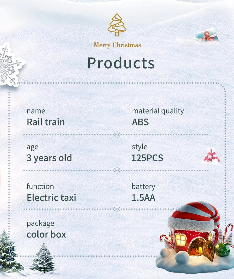 Christmas Track Car Train Toys Children Electric Track Toy Car Christmas Car Kids Educational Toys for Children Birthday Gift