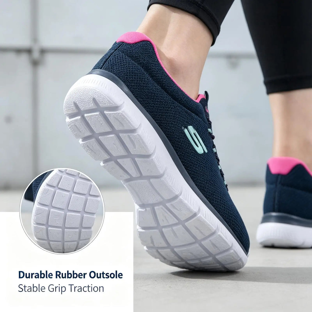Skechers  2026 Slip On Breathable Mesh Memory Foam Walking Sneakers Lightweight Daily Casual Trainers Multiple Colors 12980-NVHP