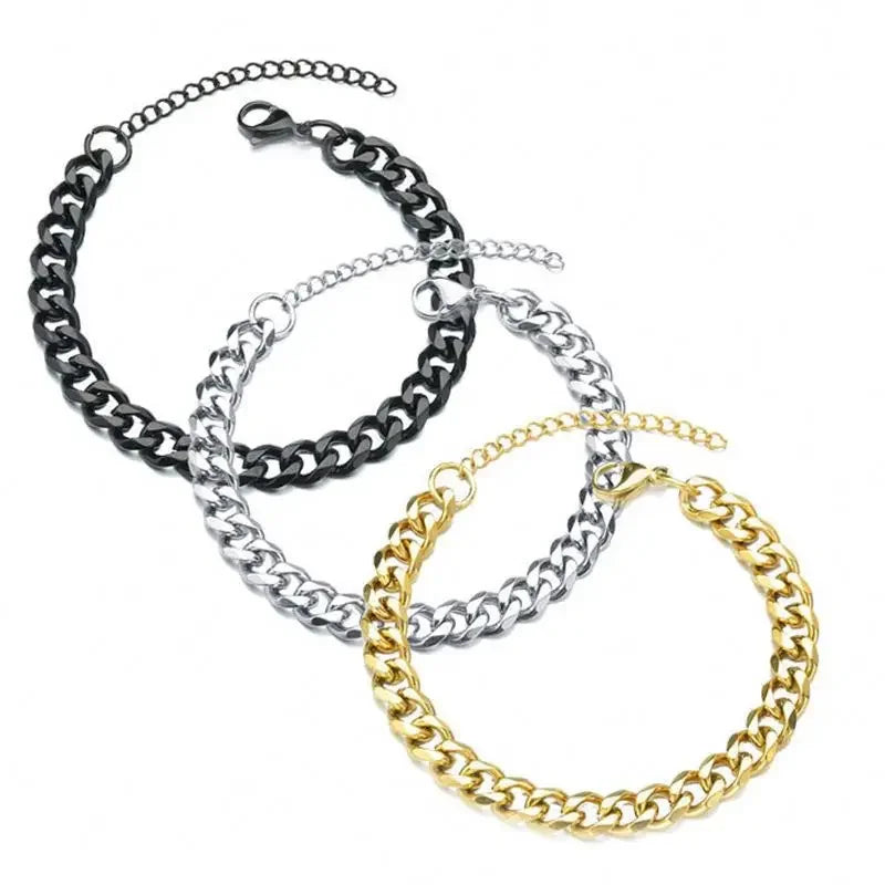 3.5-7MM Wide Stainless Steel Necklaces For Men Punk Cuban Link Chain Choker Women Hip Hop Fashion Party Jewelry Accessories