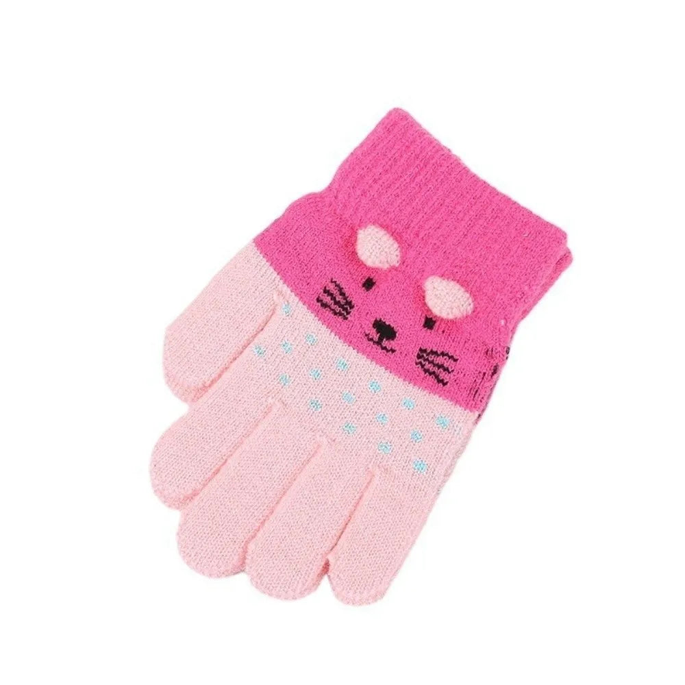 3- 10Years Old Fashion Warm Winter Gloves Coldproof Candy Color Children Mittens Soft Elastic Gloves Outdoor
