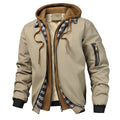 Autumn Winter Men's Warm Windbreaker Jacket Outdoor Man Thick Windbreaker Hiking Hooded Coats Men Thermal Sports Zipper Parkas J