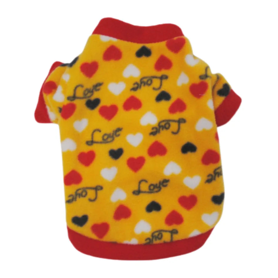 Chihuahua Clothes Cute Printed Small Dog Clothes French Bulldog Dogs Clothes Pets Warm Fleece Dog Winter Coat Puppy Dog Costume