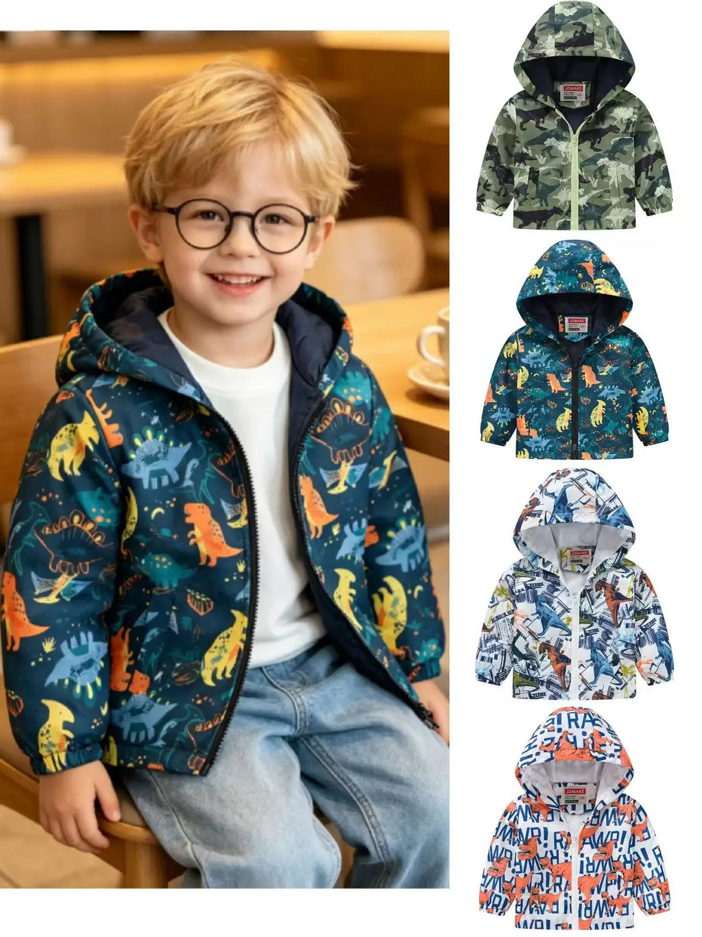 Spring and Autumn hooded thin jacket, fashionable and versatile, suitable for boys aged 1-7