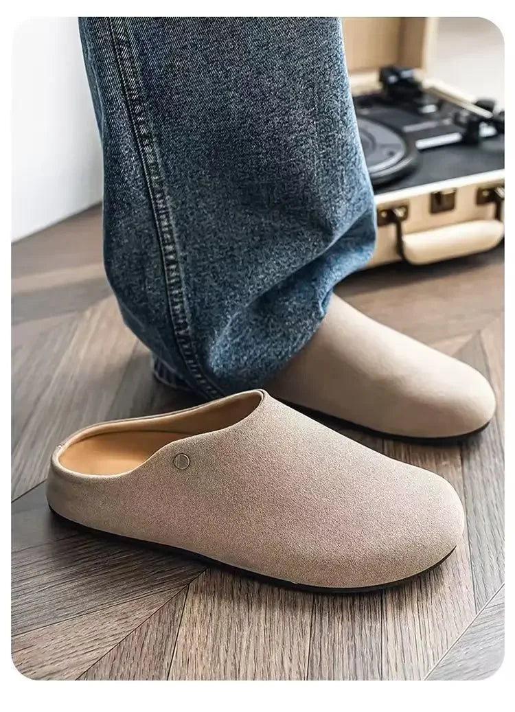 Unisex Closed Toe Mule Slippers Spring Autumn Slip On Soft Sole Casual Shoes for Outdoor Office Home