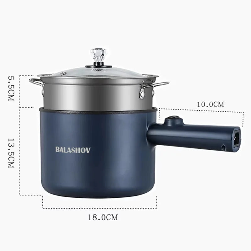 Mini Electric Cooker Multi-Function All-In-One Pot Single Double Layer Household Noodle Cooker Non-Stick Hot Pot Kitchen Tool