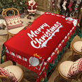 Christmas Rectangle Tablecloth, Poinsettia Design Tablecloth For New Year Party And Dinner Christmas Table Decor Tablecloth