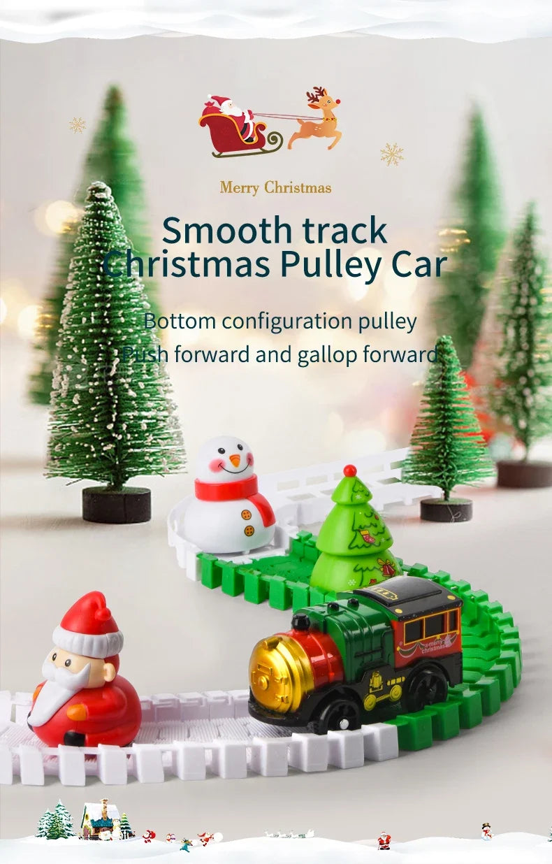 Christmas Track Car Train Toys Children Electric Track Toy Car Christmas Car Kids Educational Toys for Children Birthday Gift
