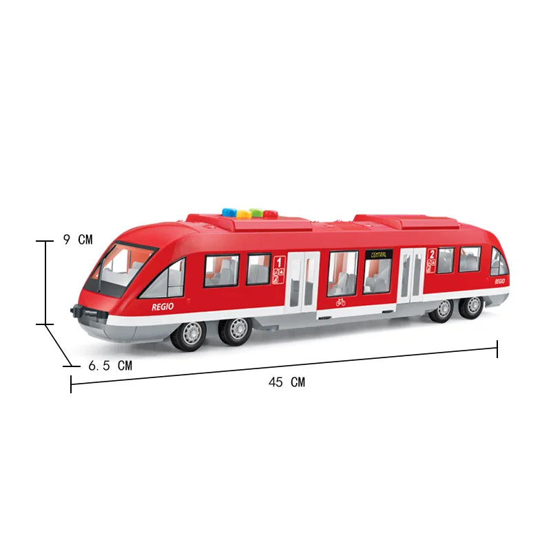 Oversized 45CM Subway Toy Model Train Simulation Light Rail Train with Light Music Toy Car Model Gifts