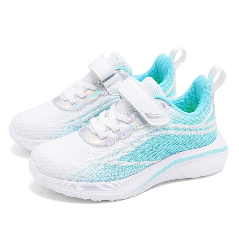 Knit Girls Tenis Sneaker Children Shoes 4-12 Years Lightweight Soft Platform Kids Casual Shoes Sports Sneaker for Girls