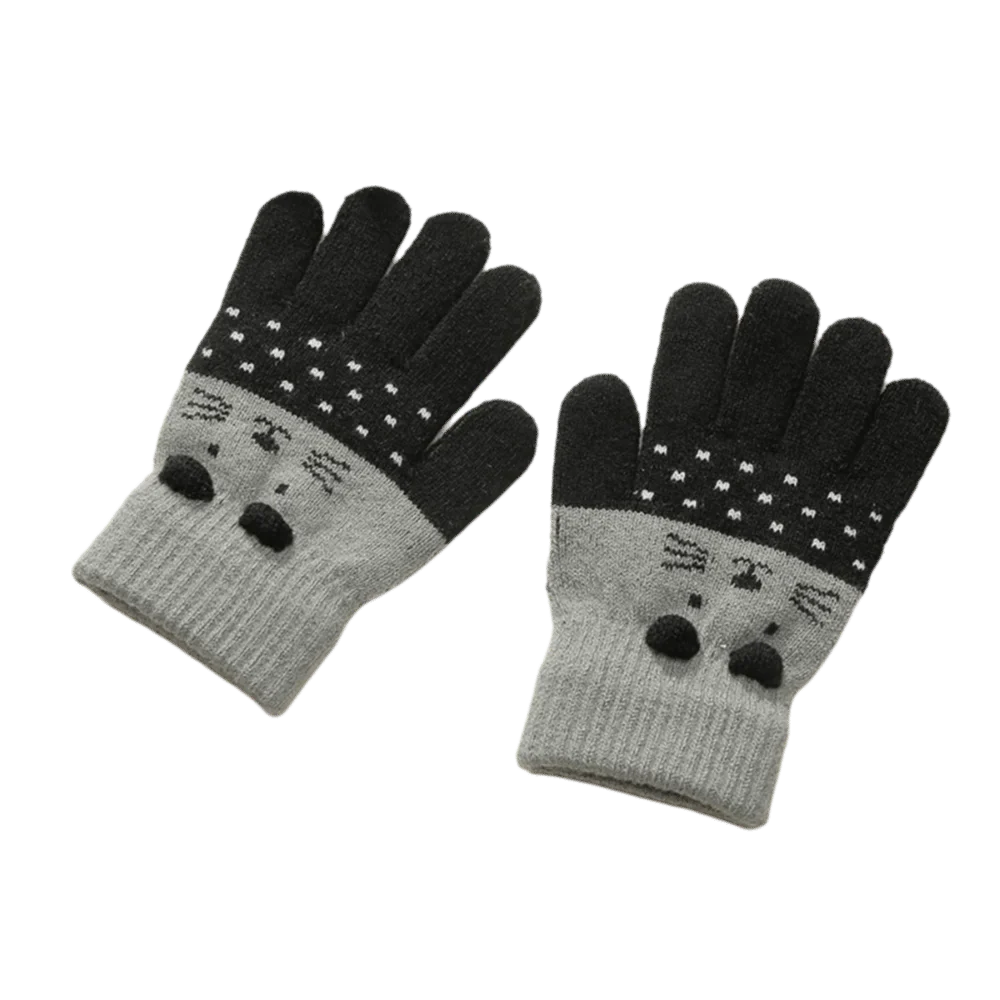 3- 10Years Old Fashion Warm Winter Gloves Coldproof Candy Color Children Mittens Soft Elastic Gloves Outdoor
