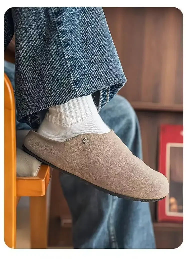Unisex Closed Toe Mule Slippers Spring Autumn Slip On Soft Sole Casual Shoes for Outdoor Office Home