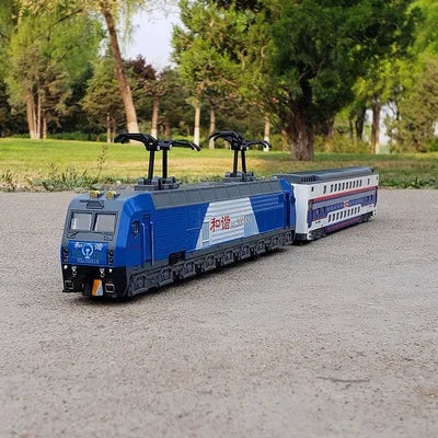 1:87 alloy double deck passenger train model, sound and light back simulation train model,transport train toys,wholesale