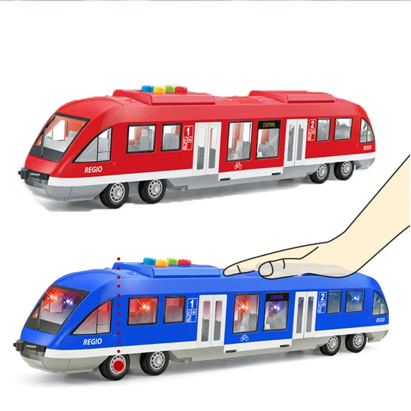 Oversized 45CM Subway Toy Model Train Simulation Light Rail Train with Light Music Toy Car Model Gifts