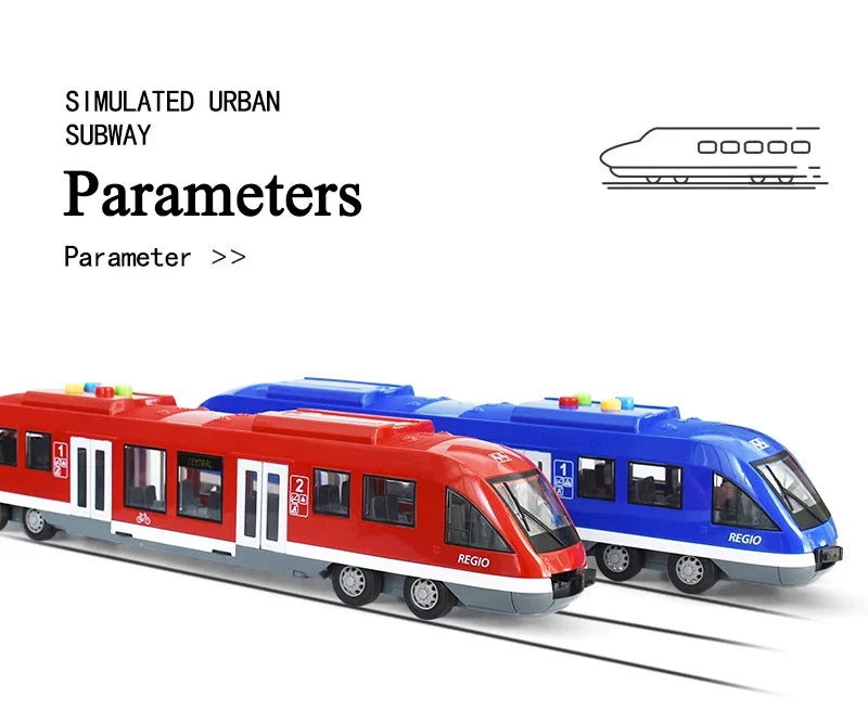 Oversized 45CM Subway Toy Model Train Simulation Light Rail Train with Light Music Toy Car Model Gifts