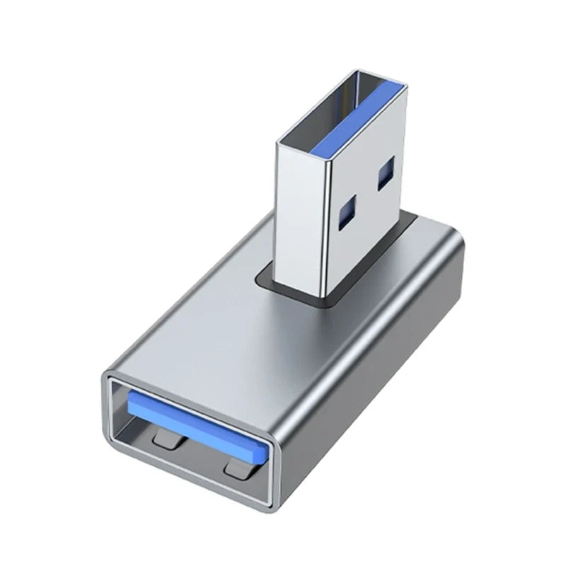90 Degree Left Right Up Down Angled USB 3.0 A Male to Female Extension Connector Adapter for Laptop PC USB Chargers Converter