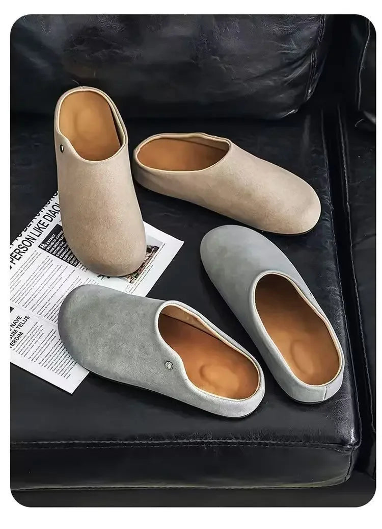 Unisex Closed Toe Mule Slippers Spring Autumn Slip On Soft Sole Casual Shoes for Outdoor Office Home