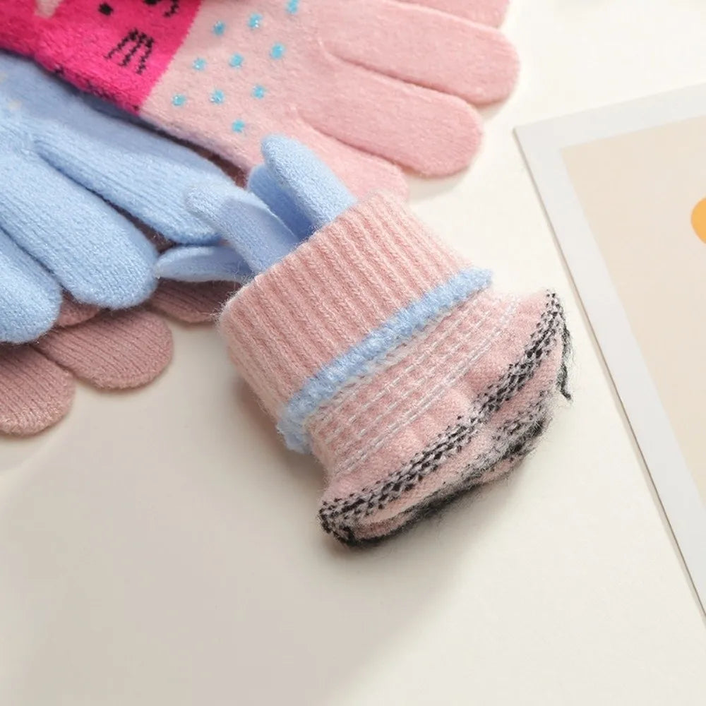 3- 10Years Old Fashion Warm Winter Gloves Coldproof Candy Color Children Mittens Soft Elastic Gloves Outdoor