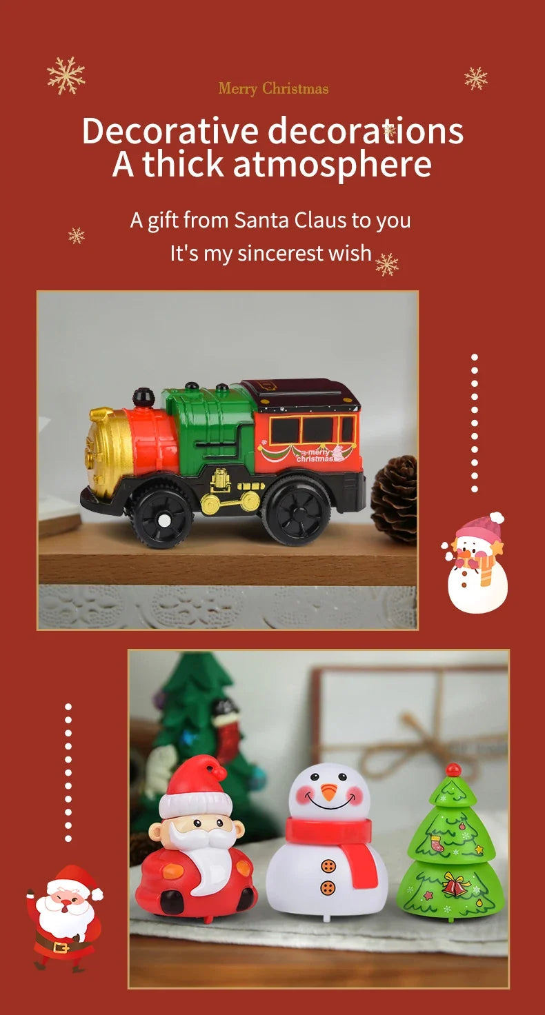 Christmas Track Car Train Toys Children Electric Track Toy Car Christmas Car Kids Educational Toys for Children Birthday Gift