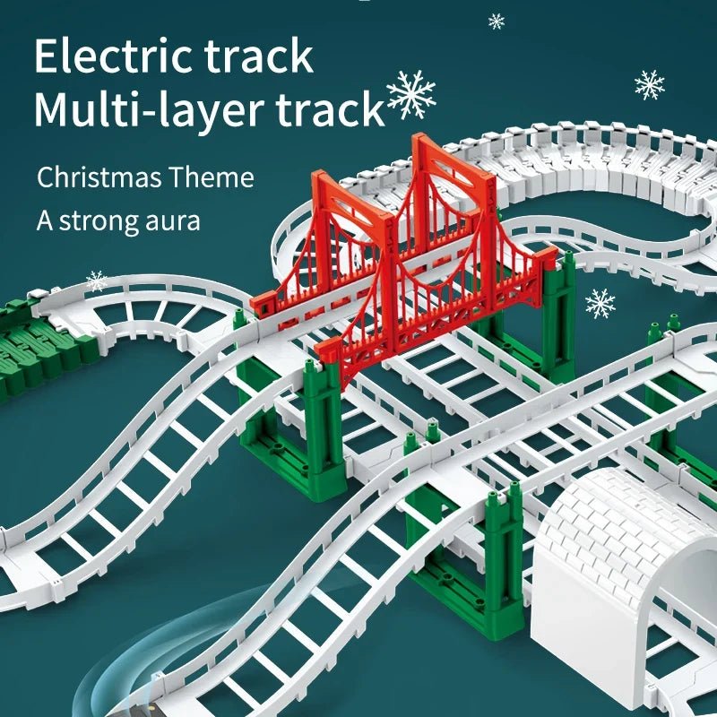 Christmas Track Car Train Toys Children Electric Track Toy Car Christmas Car Kids Educational Toys for Children Birthday Gift