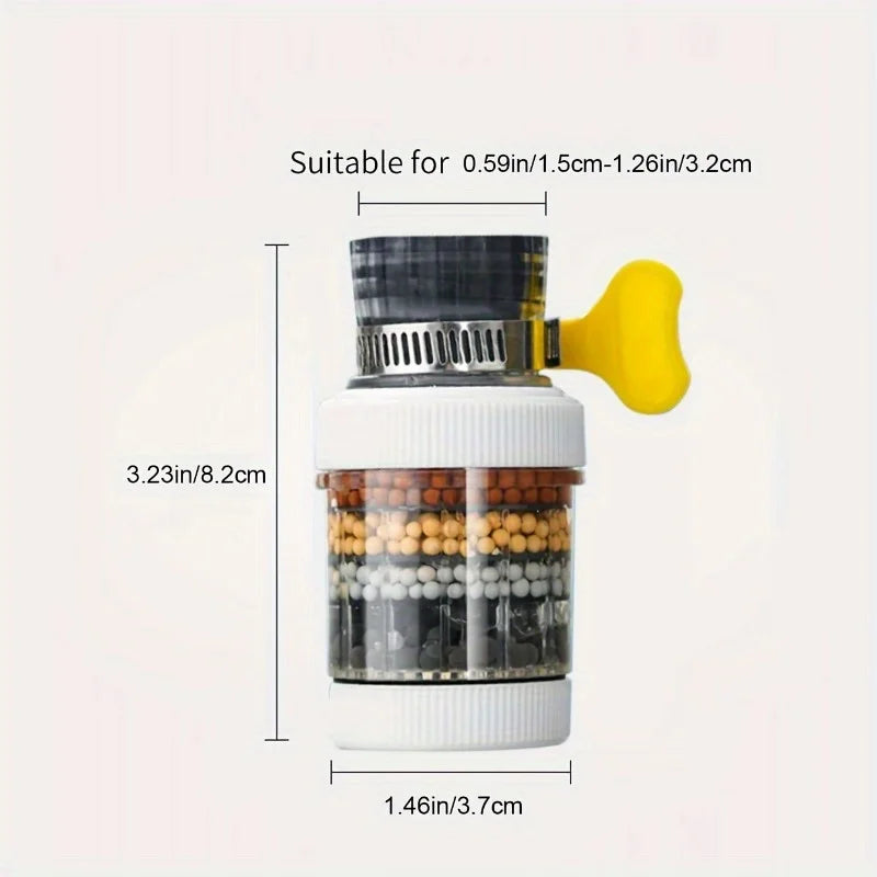 Six-layer Filter Cylindrical Bubbler, Faucet Filter Splash-proof Head Bubbler