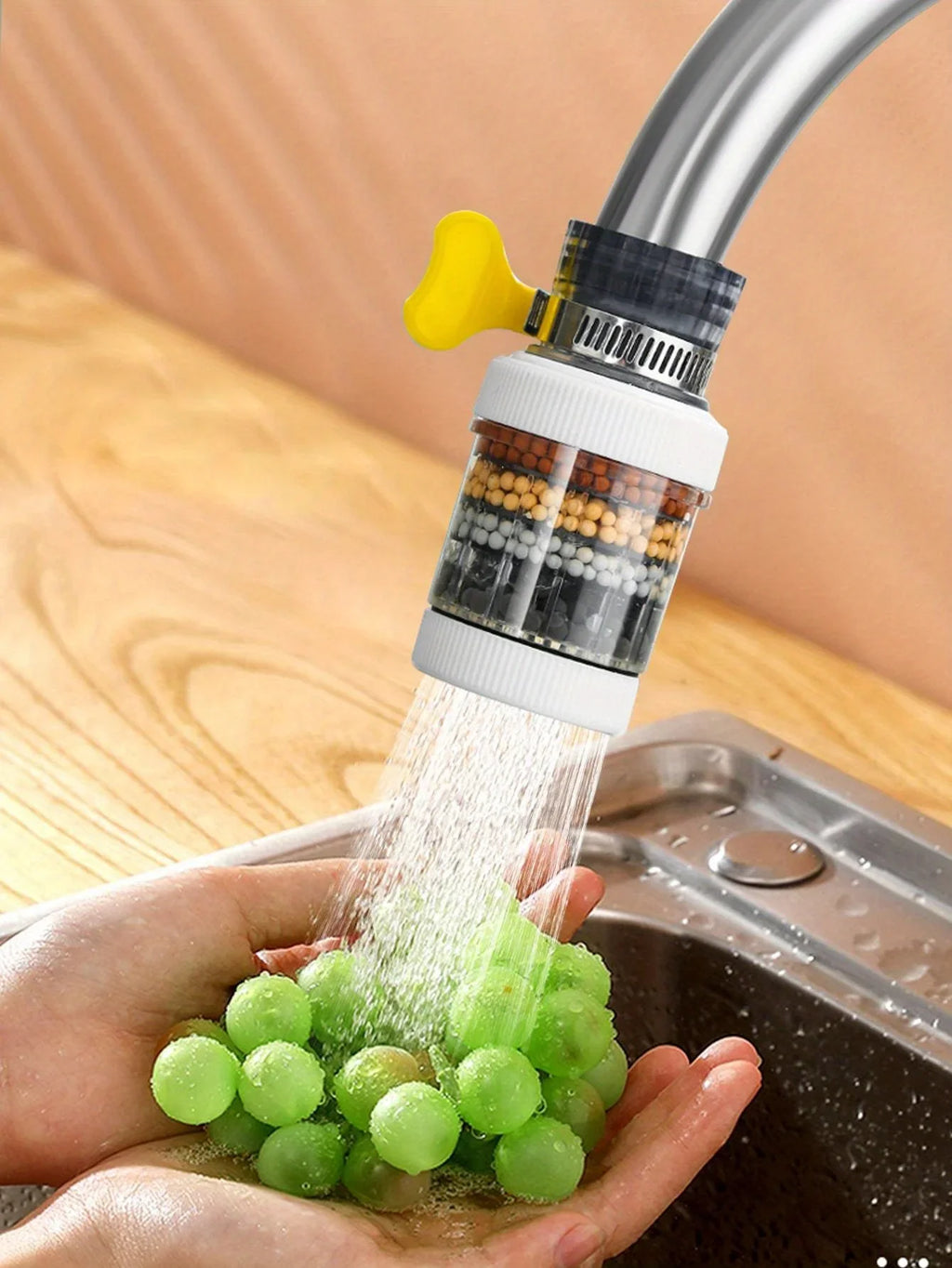 Six-layer Filter Cylindrical Bubbler, Faucet Filter Splash-proof Head Bubbler
